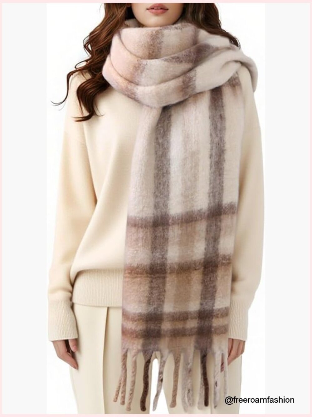 Winter Scarf Chunky Mohair Cashmere Feel Wrap Shawl Blanket Scarf